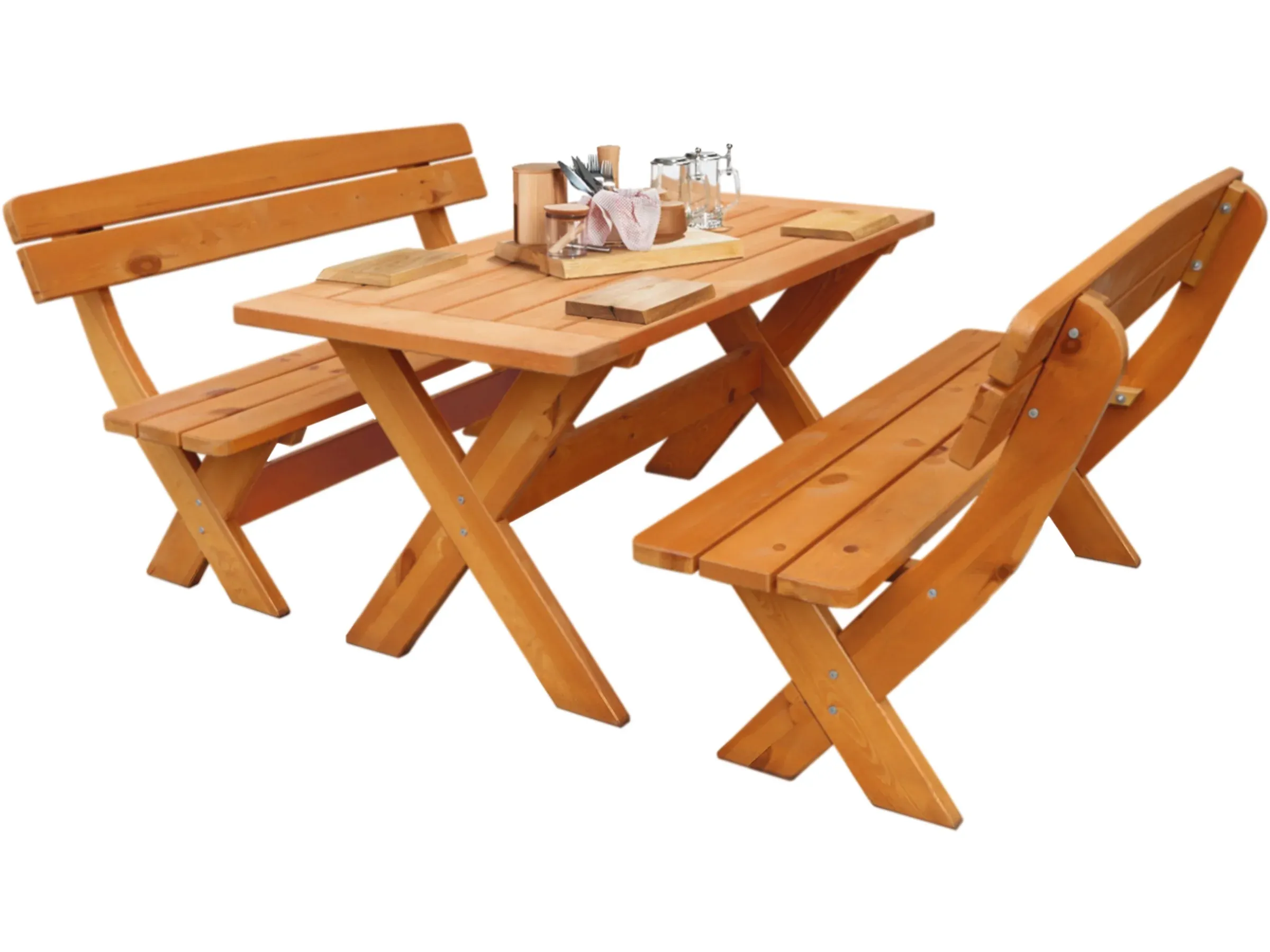 Wilk Gartenmöbel-Set Bavaria – 3-teilig aus Kiefernholz, FSC-zertifiziert Wilk Gartenmöbel-Set Bavaria – 3-teilig aus Kiefernholz, FSC-zertifiziert