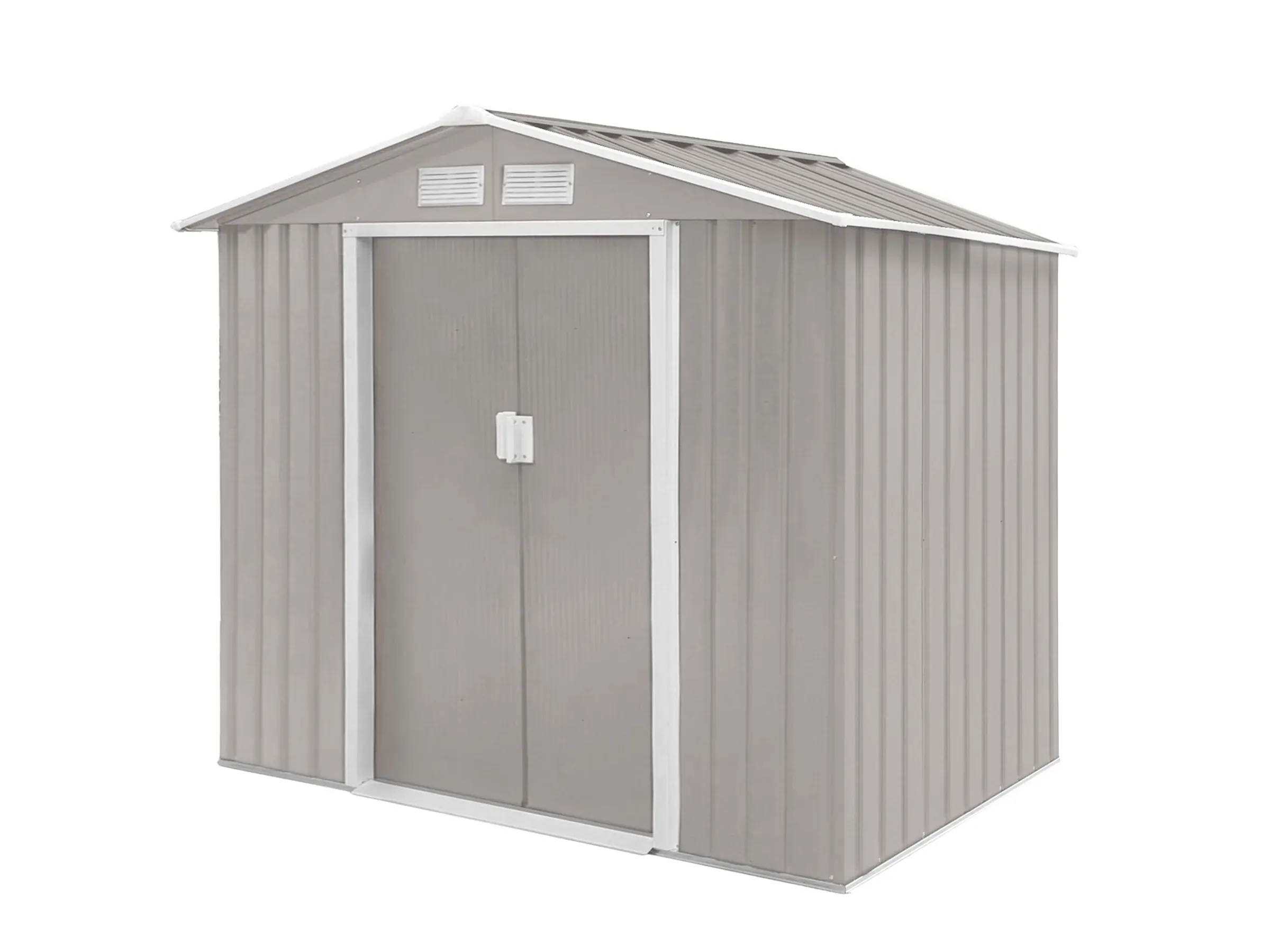 Hattoro S100 Gerätehaus XL – Metall-Geräteschuppen in Hellgrau Hattoro S100 Gerätehaus XL – Metall-Geräteschuppen in Hellgrau