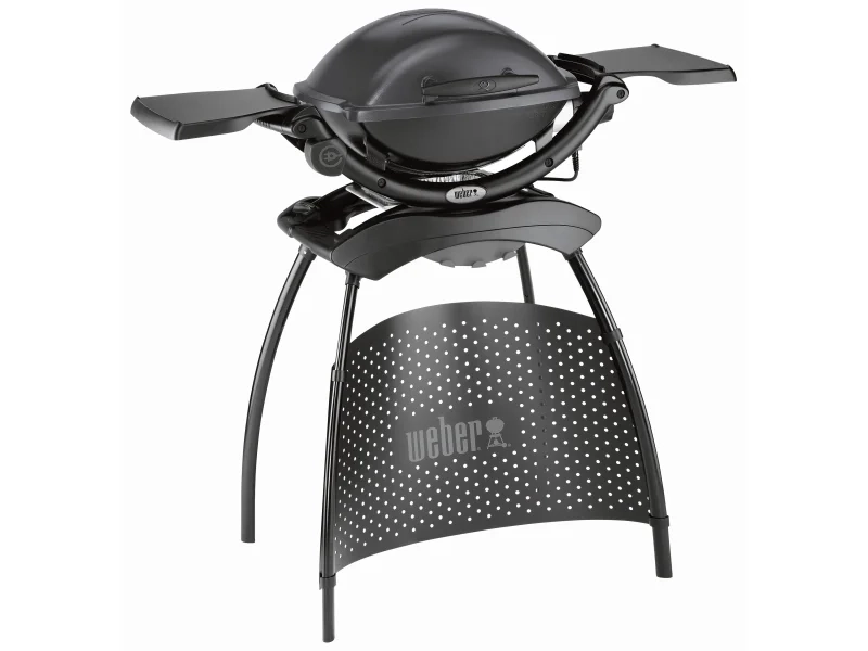 Weber Elektro-Standgrill Q1400 – Schwarz, 2.200 W mit Seitentischen Weber Elektro-Standgrill Q1400 – Schwarz, 2.200 W mit Seitentischen