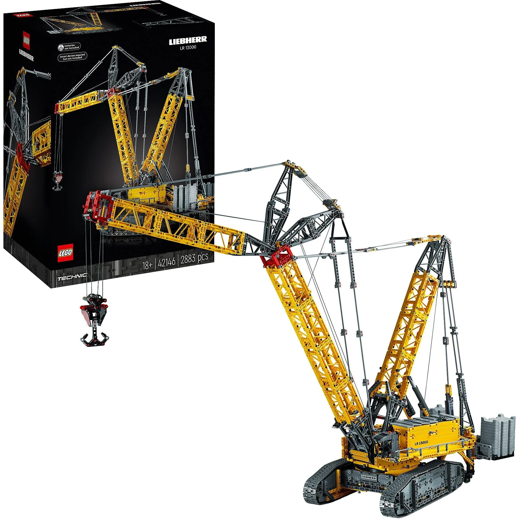 LEGO Technic – Liebherr LR 13000 Raupenkran Bausatz (42146), Mehrfarbig