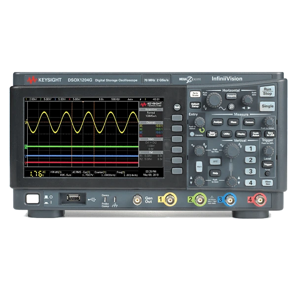 Keysight InfiniiVision 1000 X DSOX1204G Speicher Tisch-Oszilloskop, 4-Kanal Analog, 70 MHz