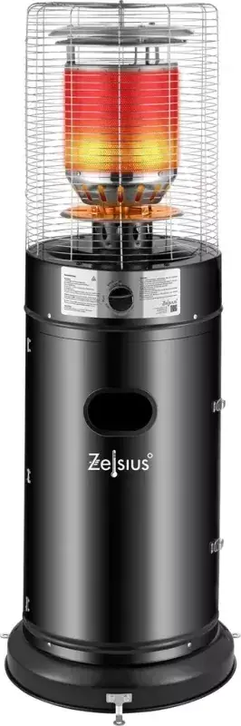 Zelsius Gas Heizstrahler „Zermatt“ – 11 kW – Terrassenheizer Ø 46 cm x H 137 cm