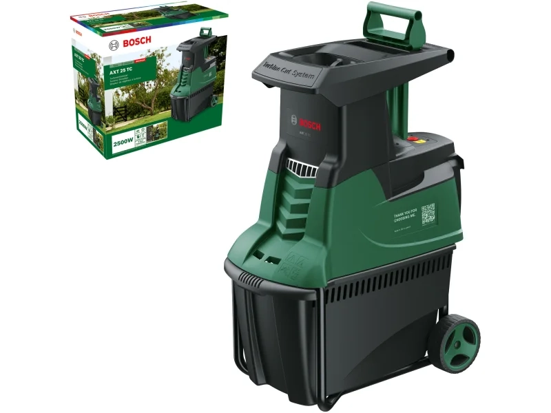 Bosch Gartenhäcksler AXT 25 TC mit Turbinen-Schnitt-System Bosch Gartenhäcksler AXT 25 TC mit Turbinen-Schnitt-System